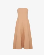 Abito bustier con gonna ampia