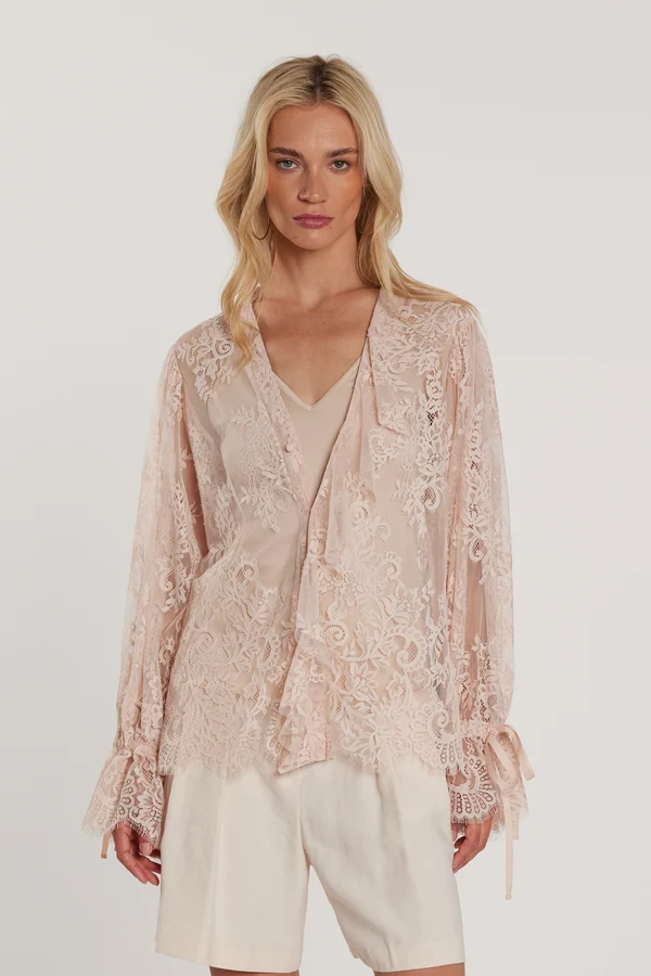 camicia pizzo Camici pizzo con top - immagine 1
