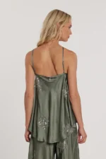 Tuta con top e pantalone vita alta - immagine 4