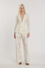 Pantalone vita alta in pizzo