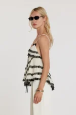Top pizzo con fiocchetti - immagine 4